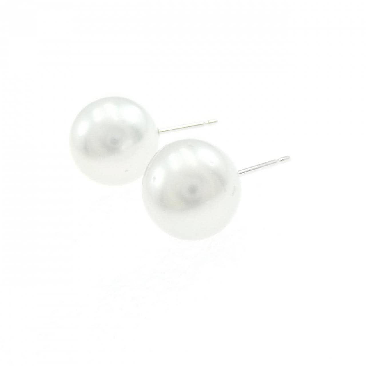K14WG 白蝶パール ピアス 11.1mm