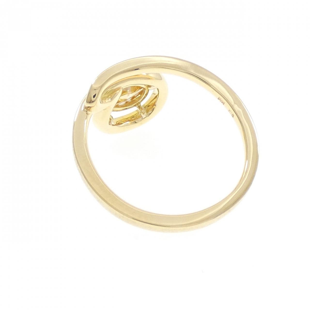 K18YG ダイヤモンド リング 0.800CT FDOY VS1 ファンシーカット