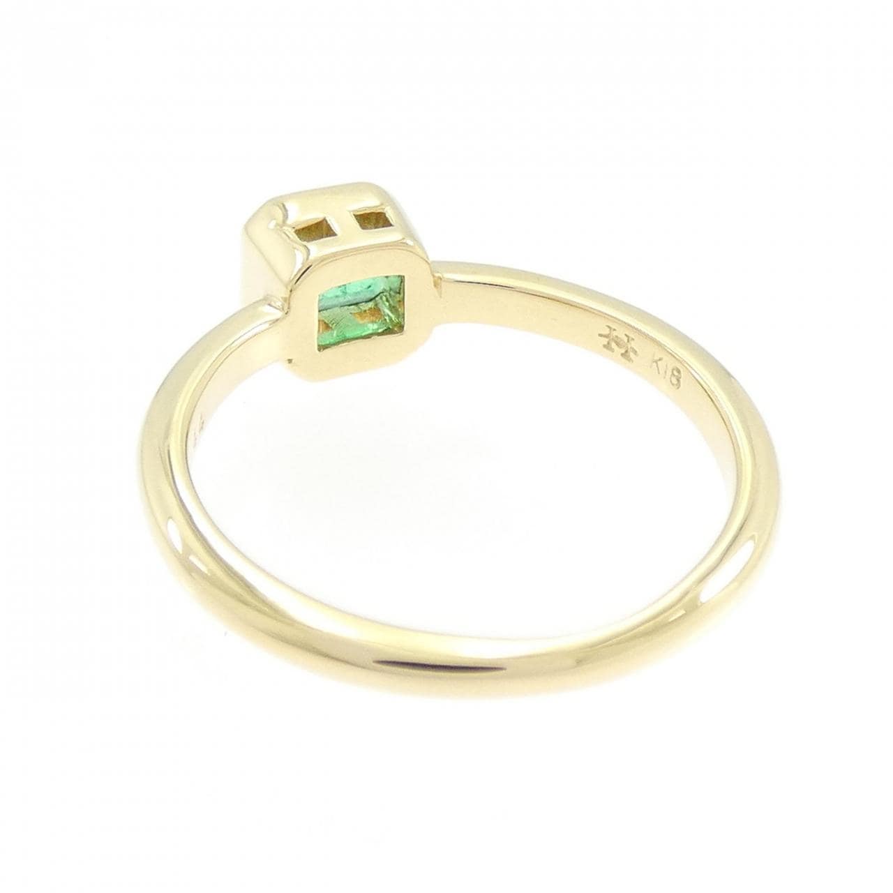 K18YG エメラルド リング 0.44CT
