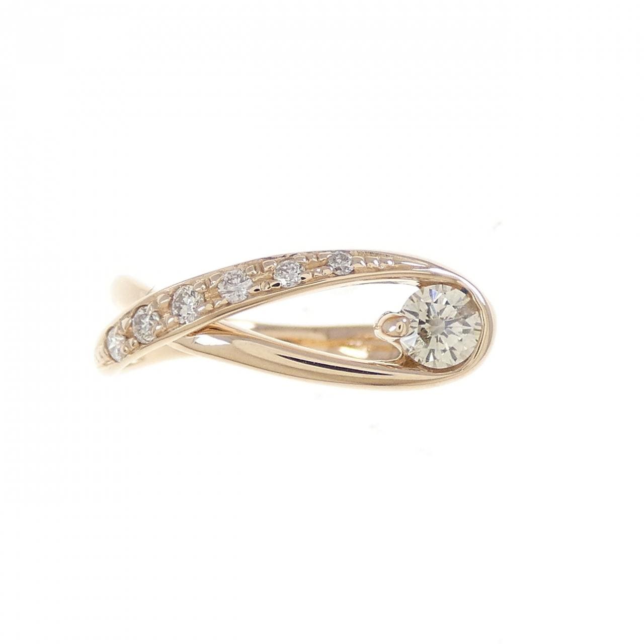 K18PG ダイヤモンド ピンキー リング 0.21CT