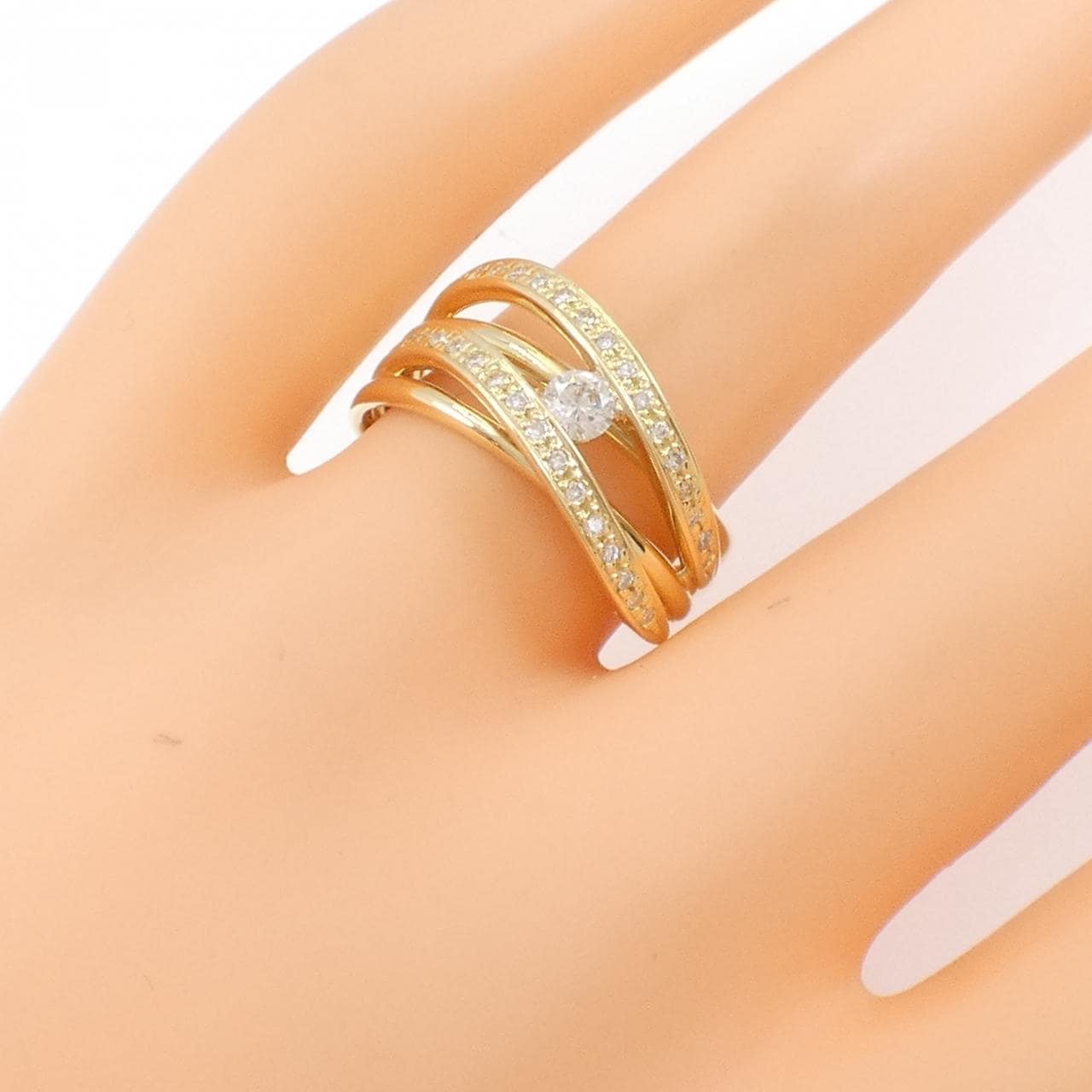 K18YG ダイヤモンド リング 0.30CT