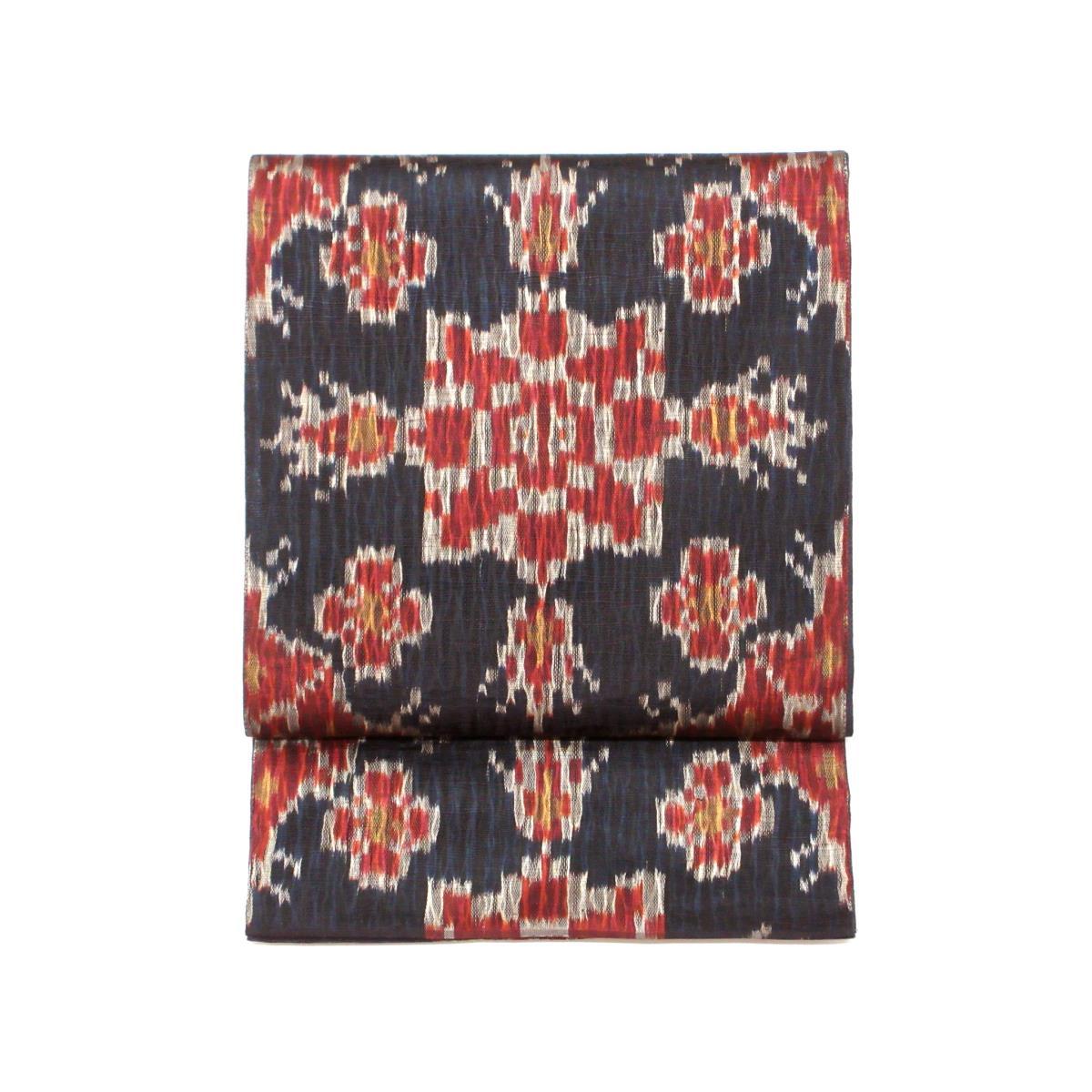 袋带茧绸编织全通图案