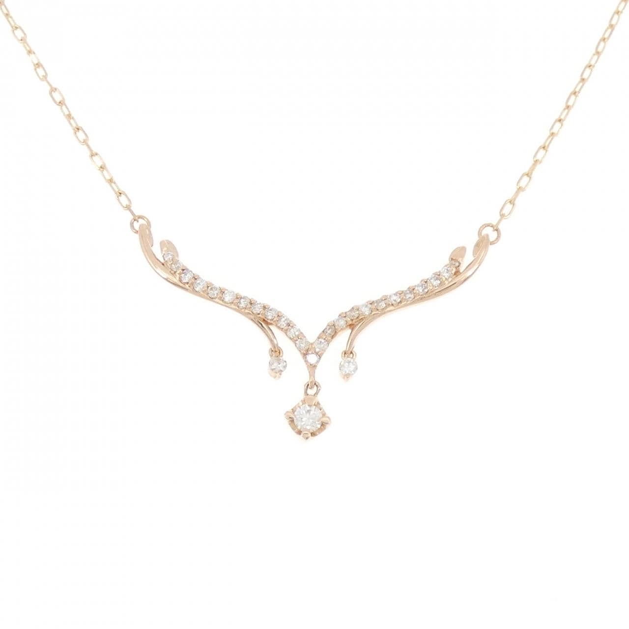 K18PG ダイヤモンド ネックレス 0.35CT