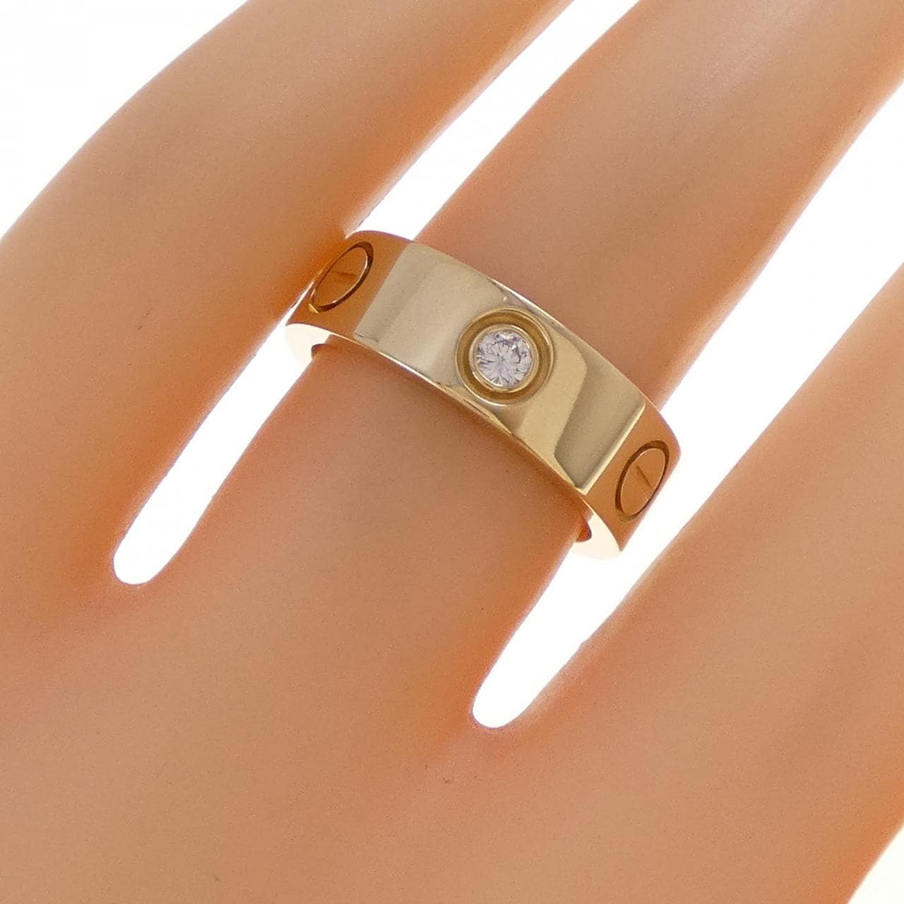 カルティエ ラブ ハーフダイヤ リング