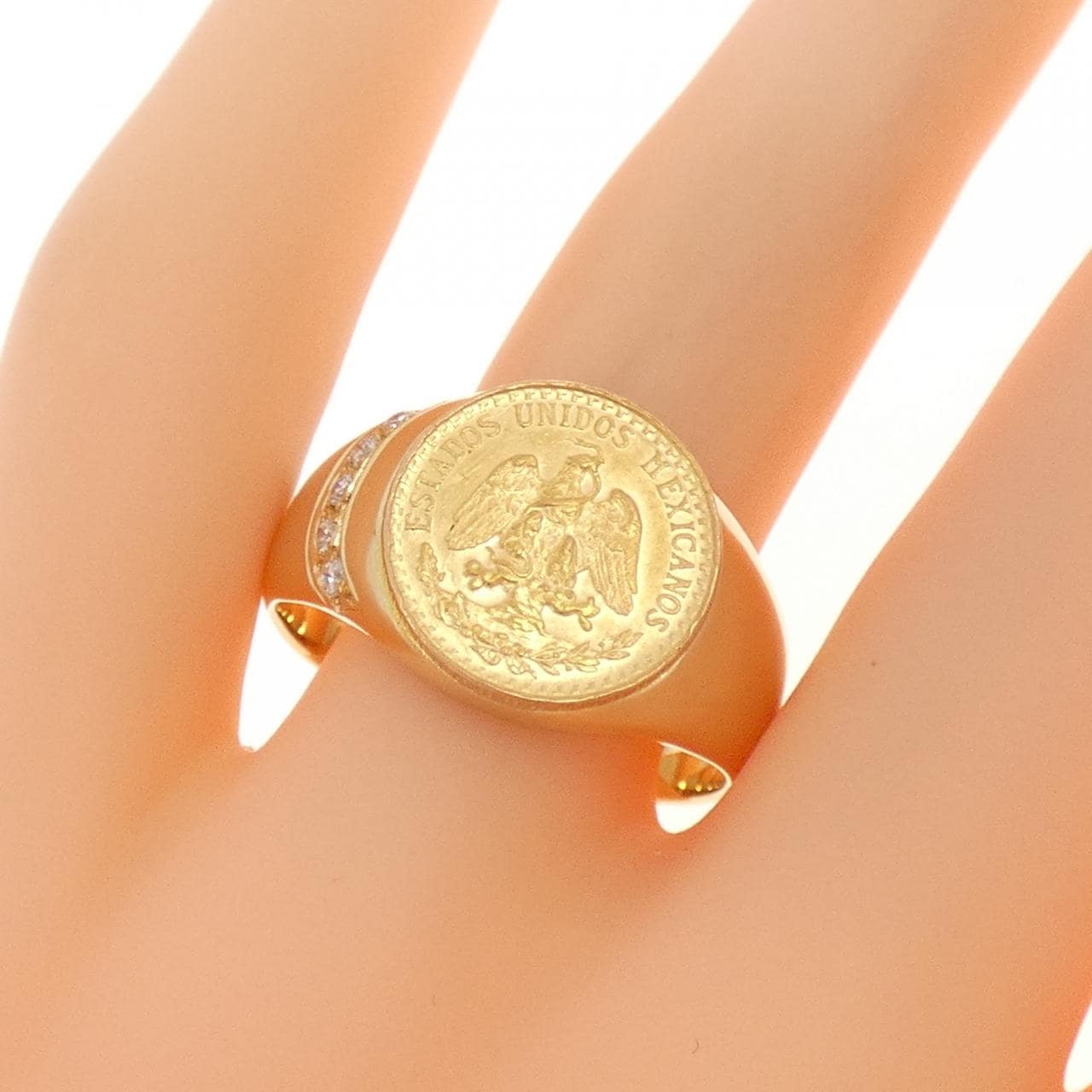 K18YG ダイヤモンド リング 0.07CT