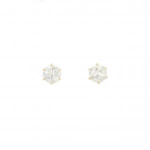 【リメイク】K18YG/ST ダイヤモンド ピアス 0.584CT 0.591CT I-J I1 VG-GOOD