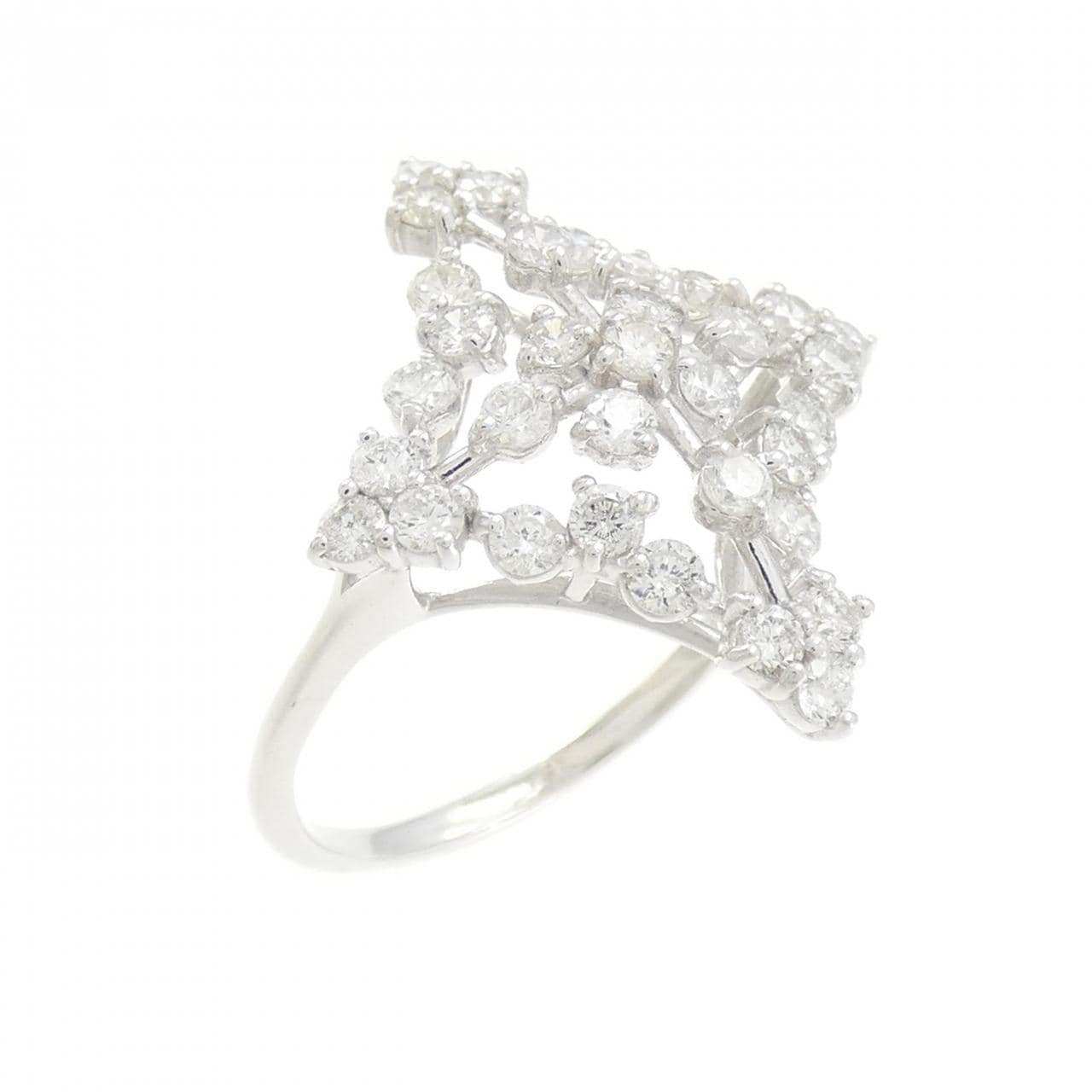 K18WG ダイヤモンド リング 1.00CT