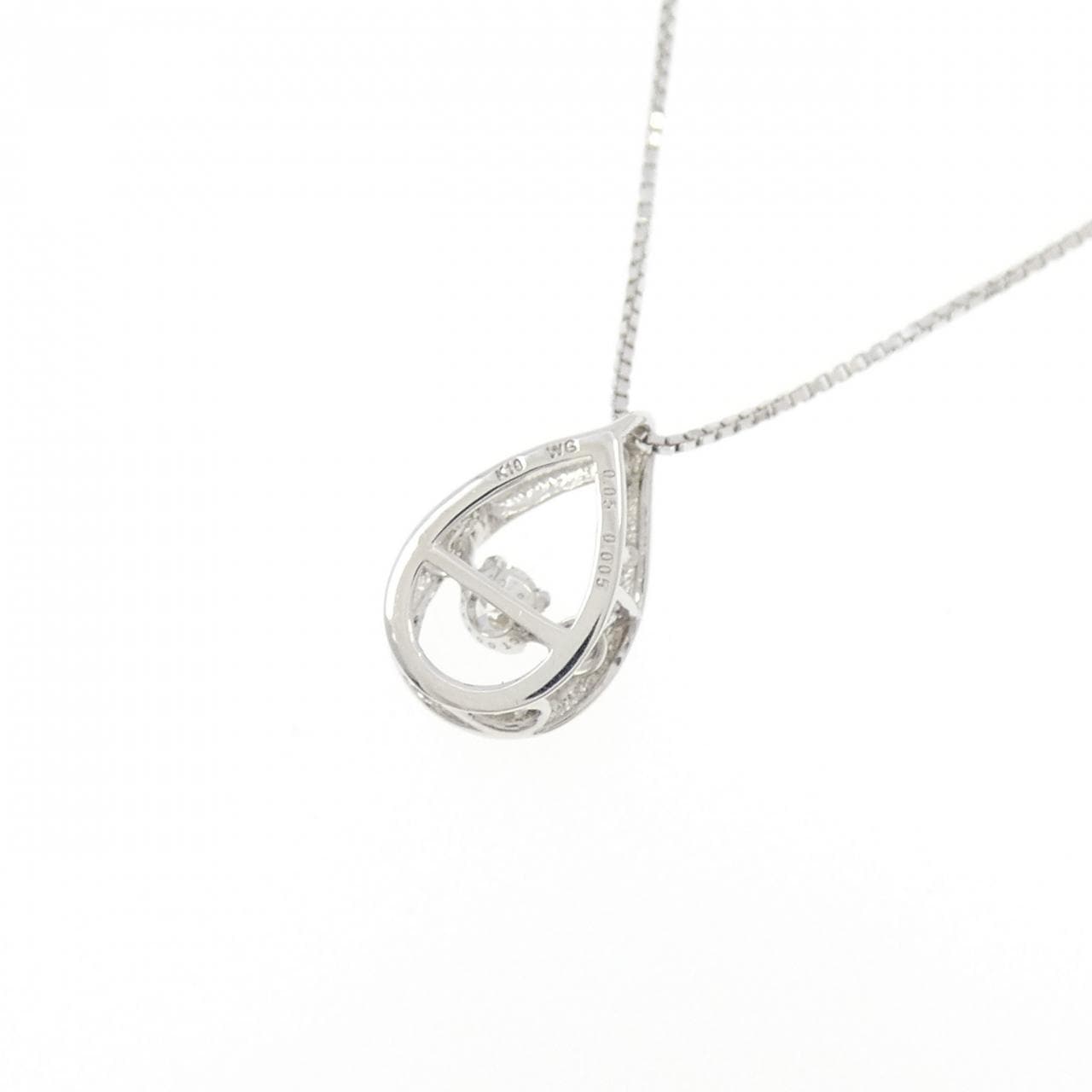 K10WG ダイヤモンド ネックレス 0.05CT