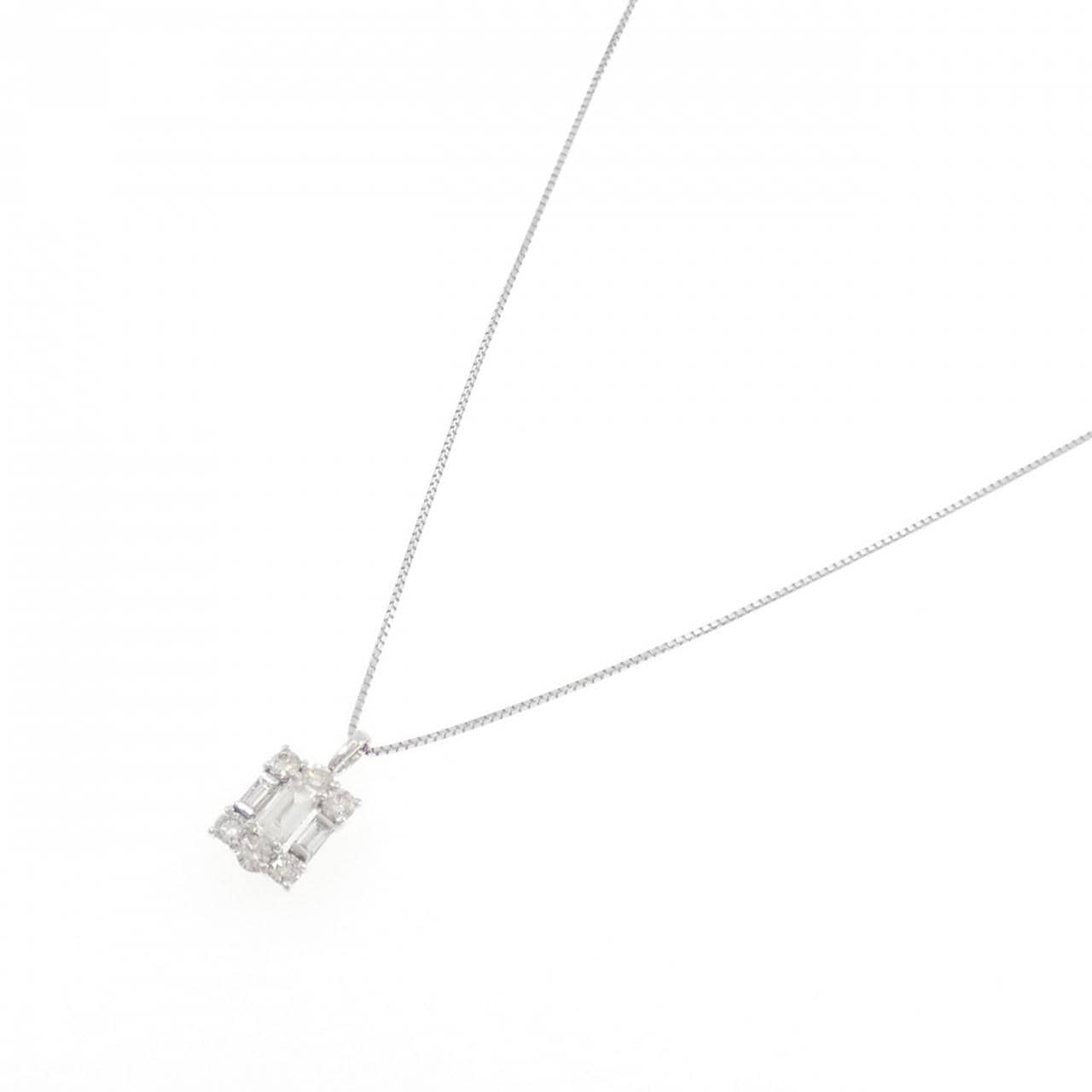 K18WG ダイヤモンド ネックレス 0.20CT