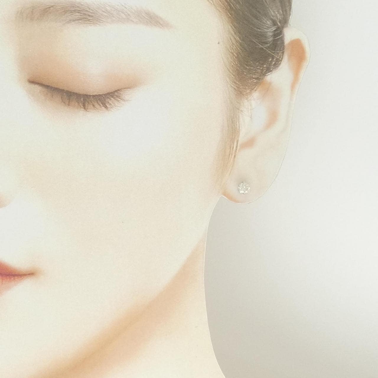 PT900 ソリティア ダイヤモンド ピアス 0.50CT