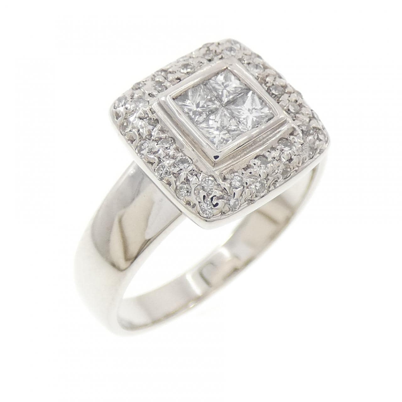 K18WG ダイヤモンド リング 0.46CT