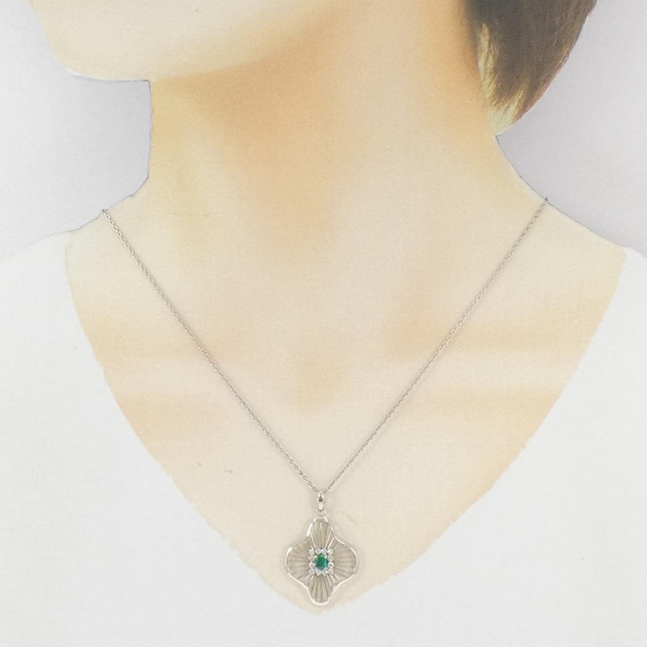 PM900/PT850 エメラルド ネックレス 0.235CT