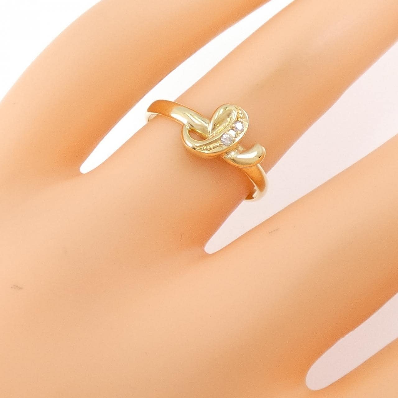 K18YG ダイヤモンド リング 0.024CT