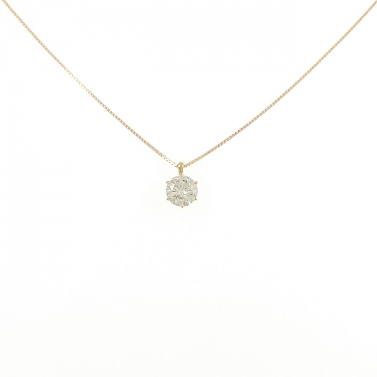 K18YG ソリティア ダイヤモンド ネックレス 0.660CT