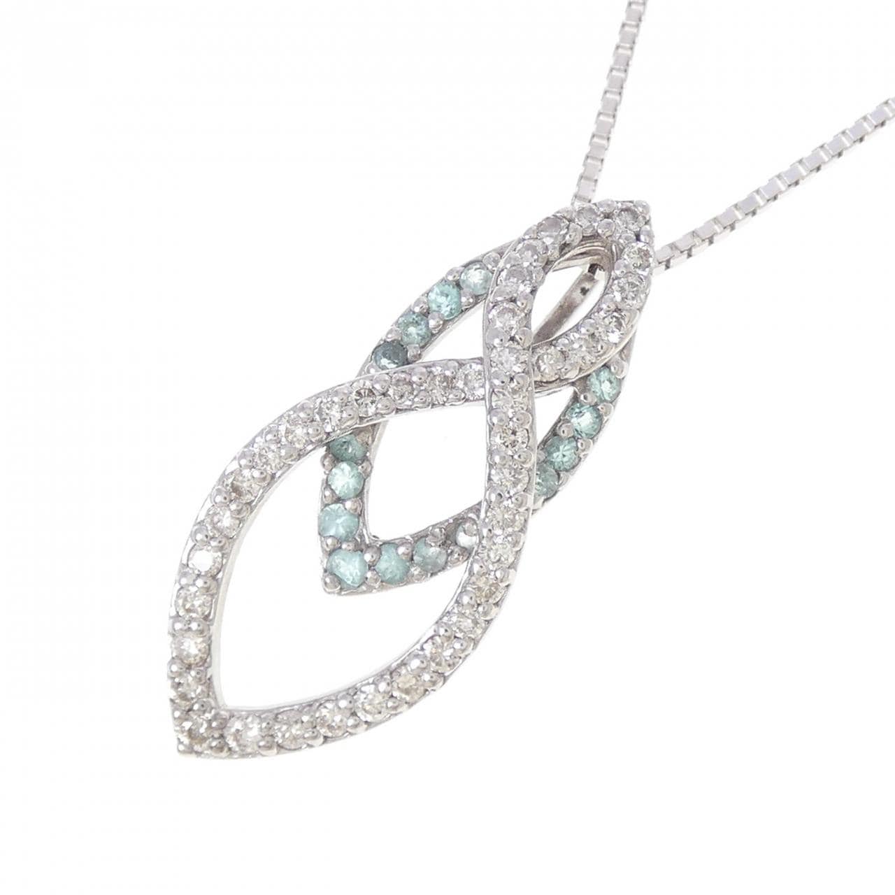 K18WG トルマリン ネックレス 0.11CT