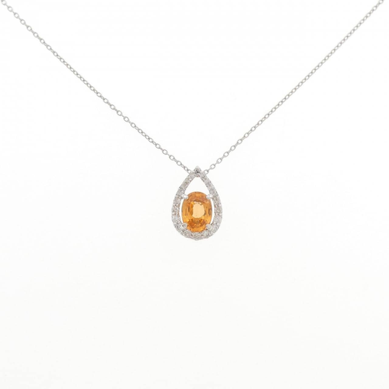 PT900/PT850 ガーネット ネックレス 1.21CT