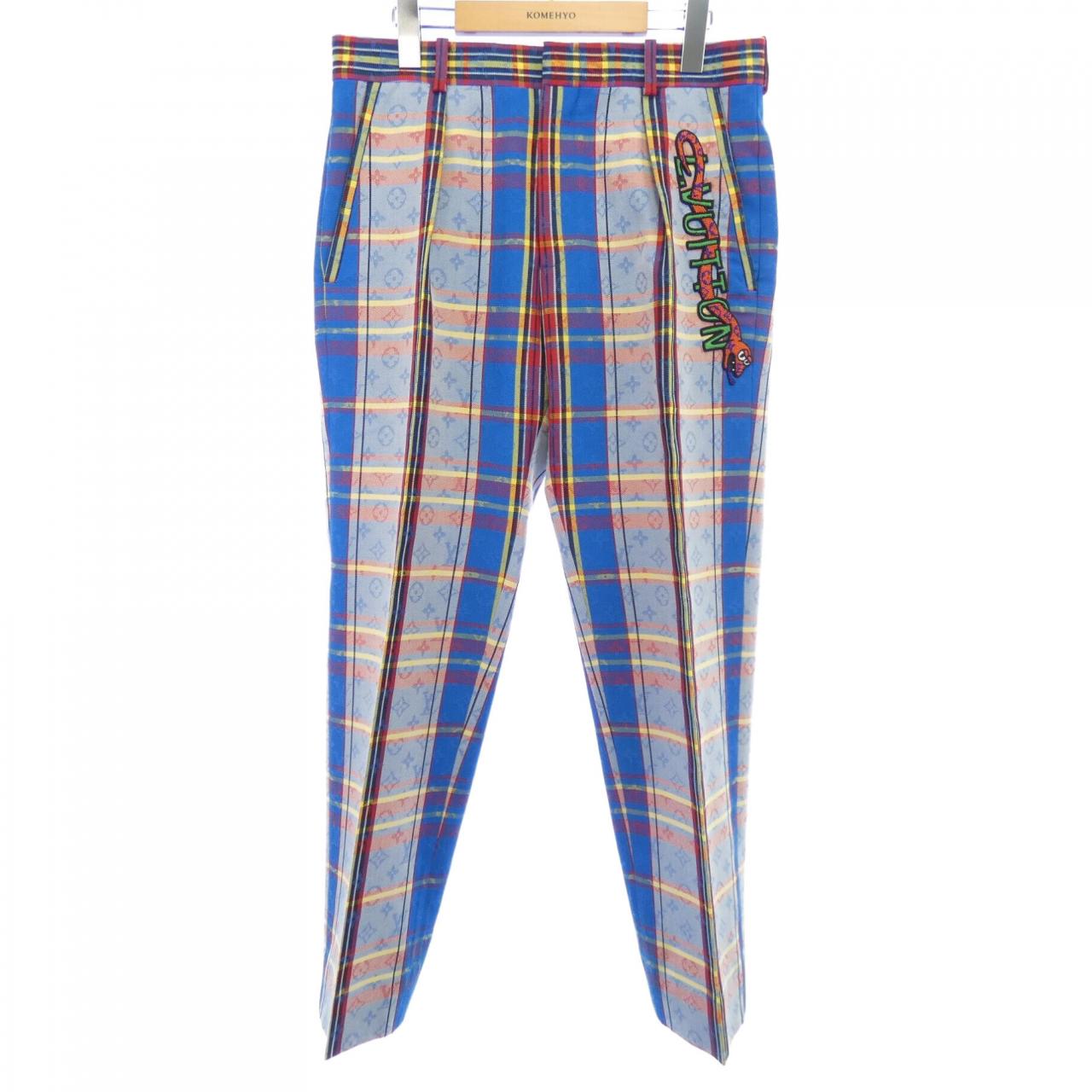 ルイヴィトン LOUIS VUITTON モノグラムチェックプリーツパンツ HMP03WJB6 パンツ