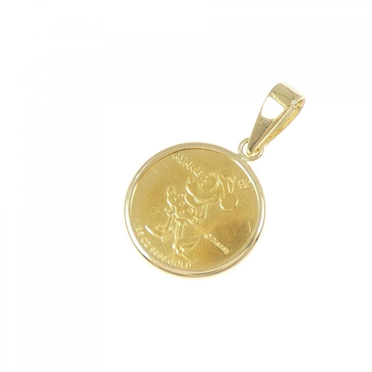 K18YG (框) 硬币吊坠
