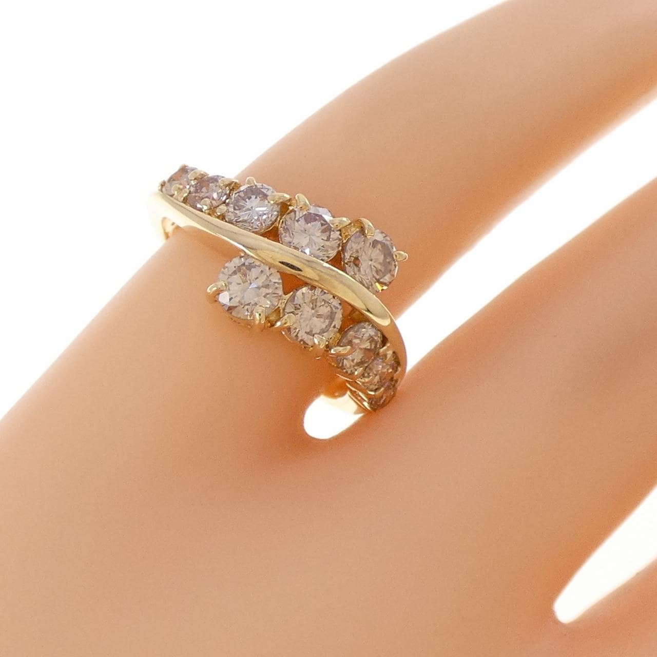 K18YG ダイヤモンド リング 1.06CT
