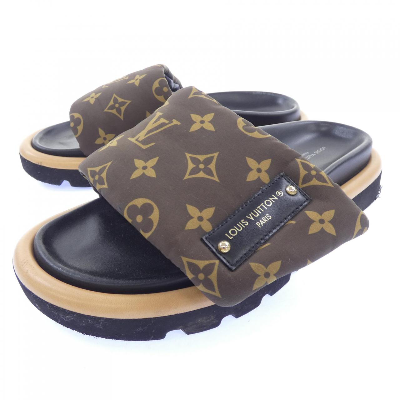 ルイヴィトン LOUIS VUITTON FLAT COMFORT MULE プールピローライン サンダル