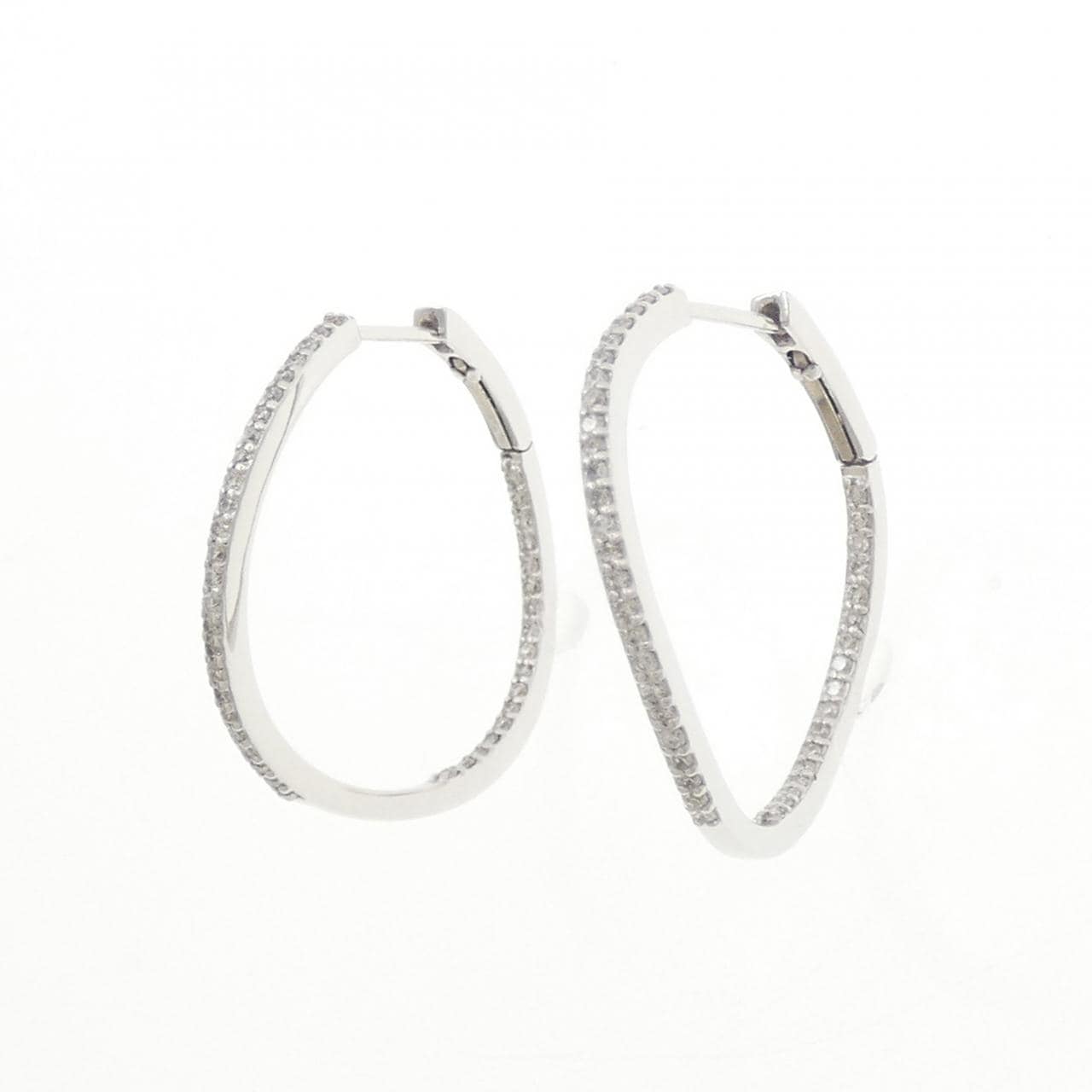 K18WG ダイヤモンド ピアス 0.40CT