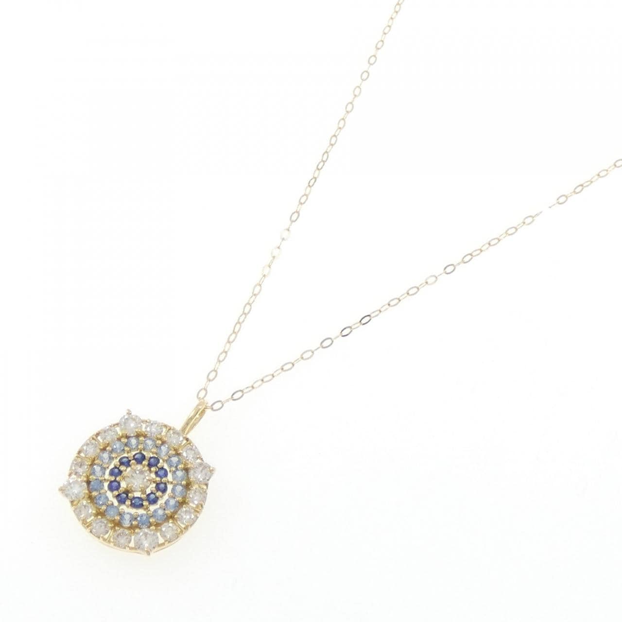 K18YG蓝宝石项链0.41CT