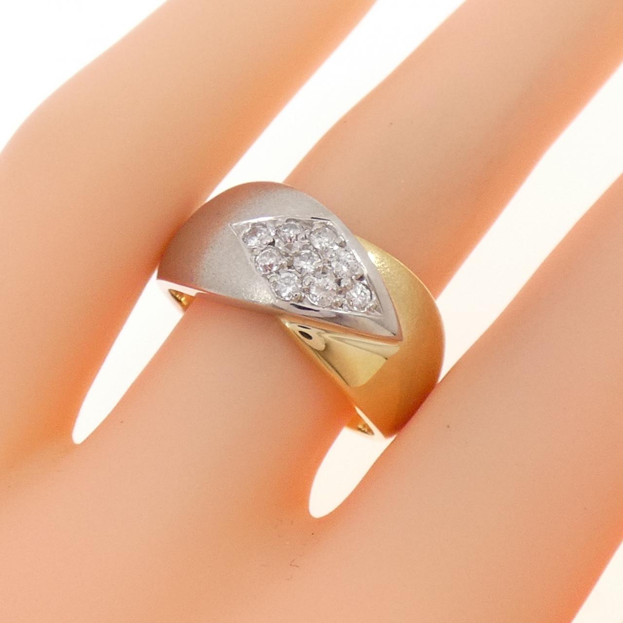 PT850/K18YG パヴェ ダイヤモンド リング 0.21CT