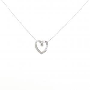 K18WG ハート ダイヤモンド ネックレス 0.07CT