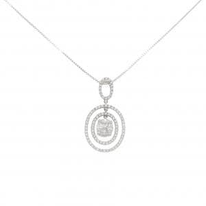 K18WG ダイヤモンド ネックレス 0.84CT