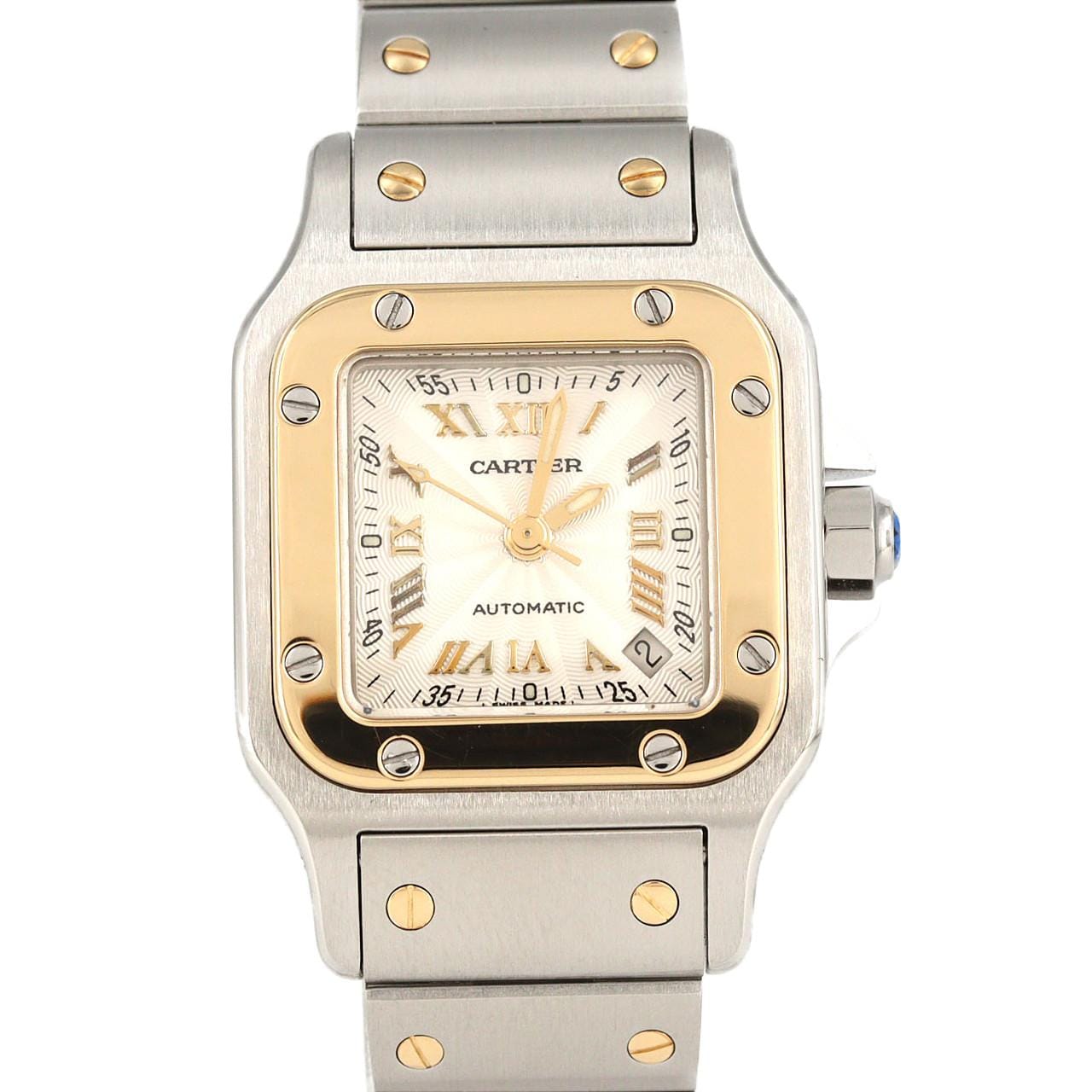 カルティエ サントスガルベSM コンビ W20045C4 SSxYG 自動巻