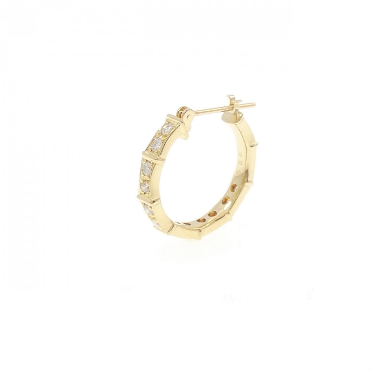 K18YG ダイヤモンド ピアス 0.50CT 片耳