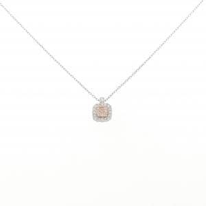 PT950/K18PG ピンクダイヤモンド ネックレス 0.04CT