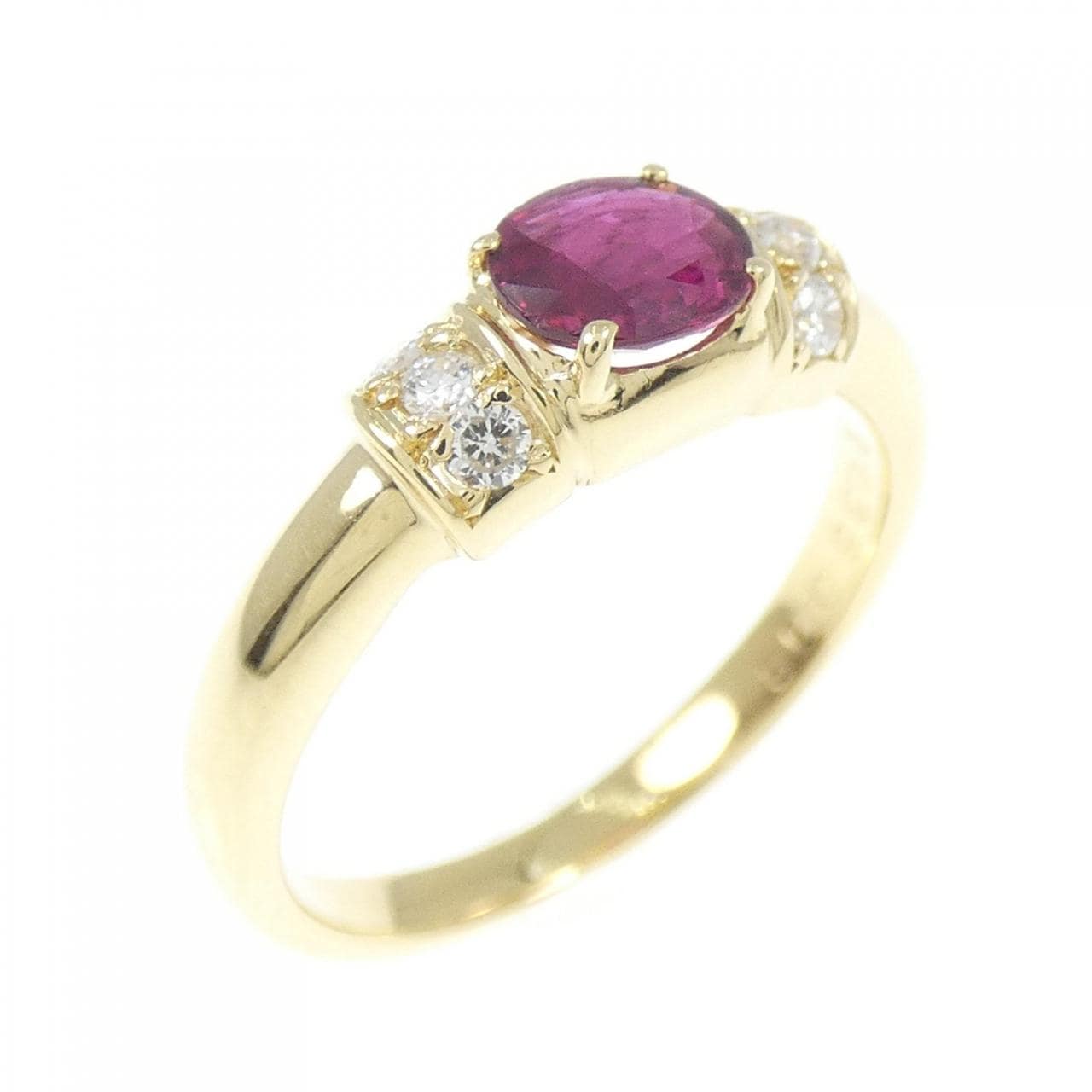 K18YG红宝石戒指0.36CT