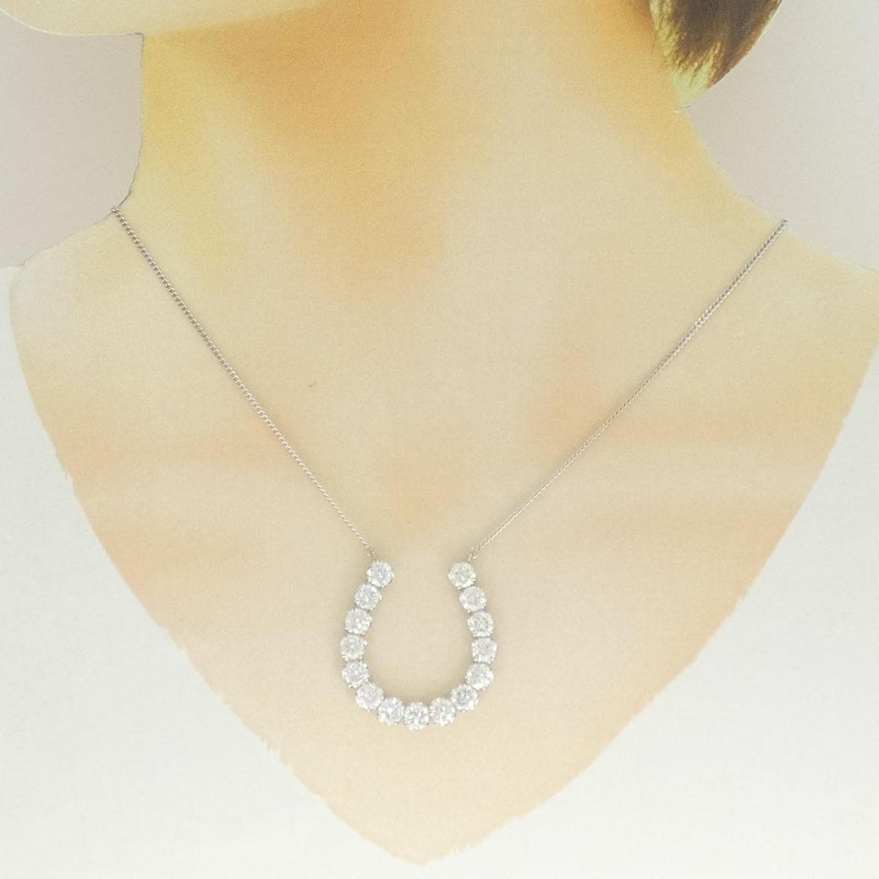 K18WG ダイヤモンド ネックレス 5.00CT