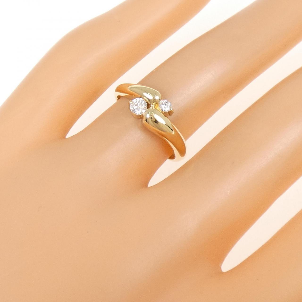 K18YG ダイヤモンド リング 0.15CT