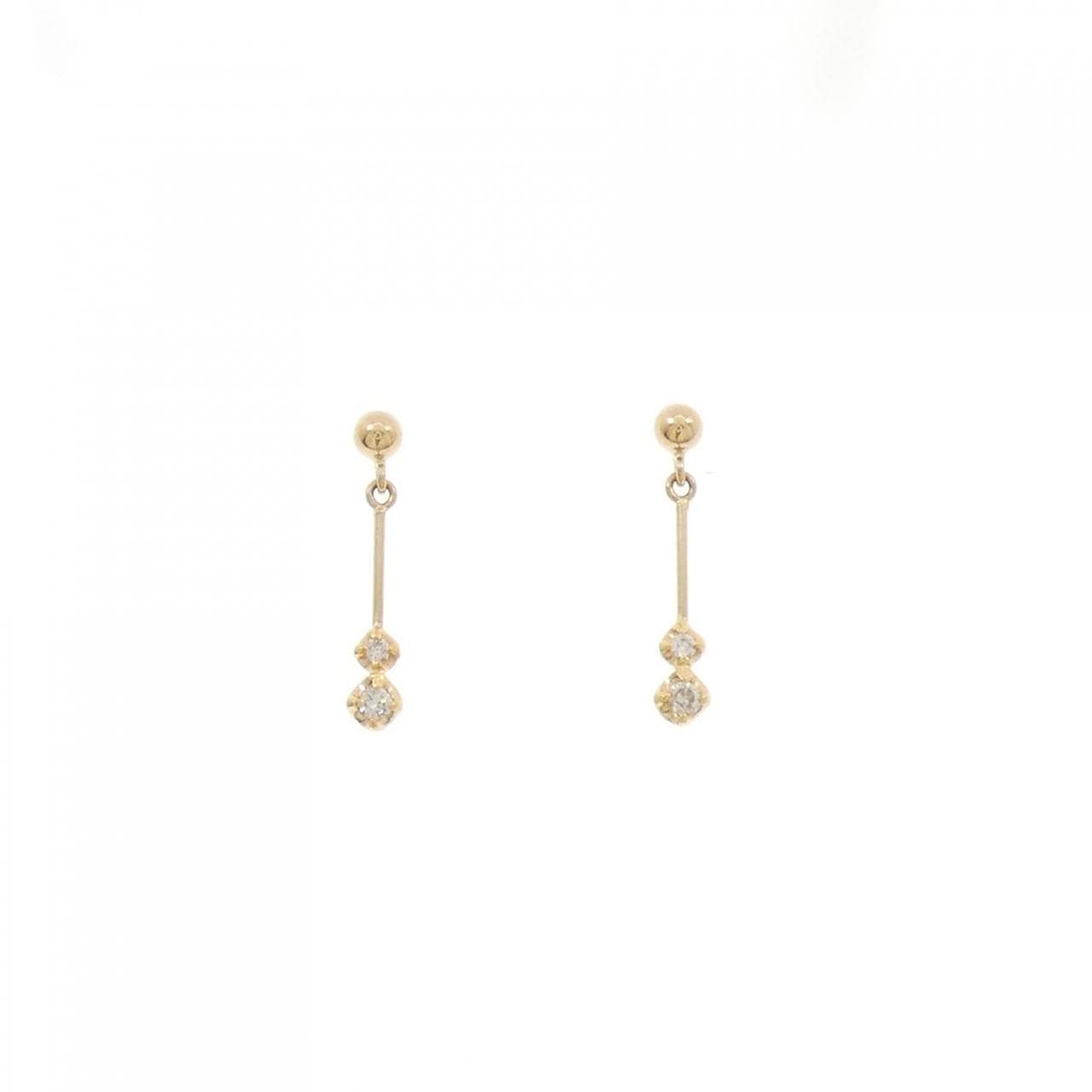 K18YG ダイヤモンド ピアス 0.06CT