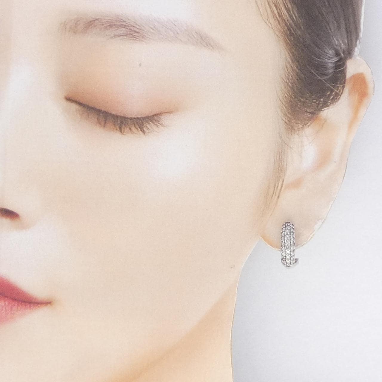 K18WG ダイヤモンド ピアス/イヤリング 1.00CT