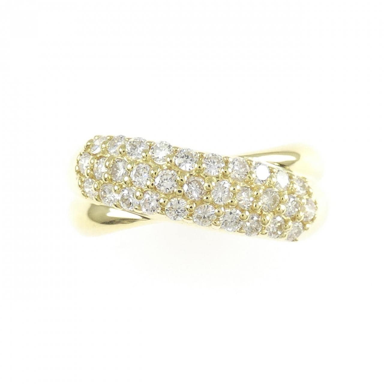 K18YG パヴェ ダイヤモンド リング 0.50CT