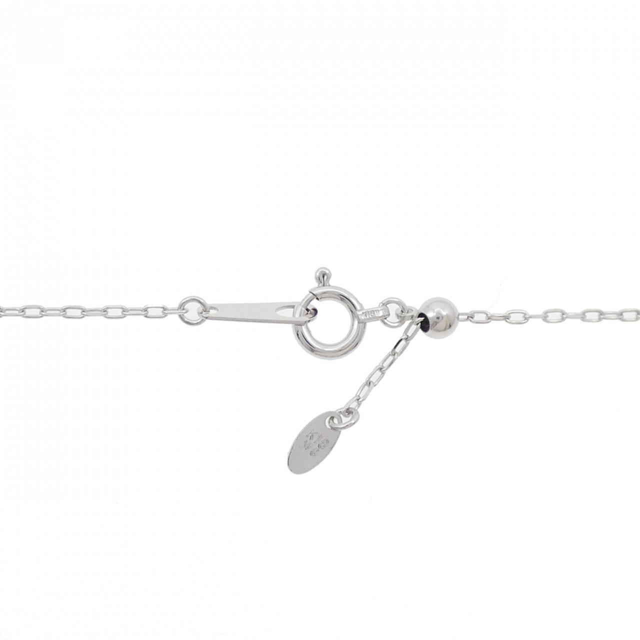 K18WG クロス ダイヤモンド ネックレス 0.10CT