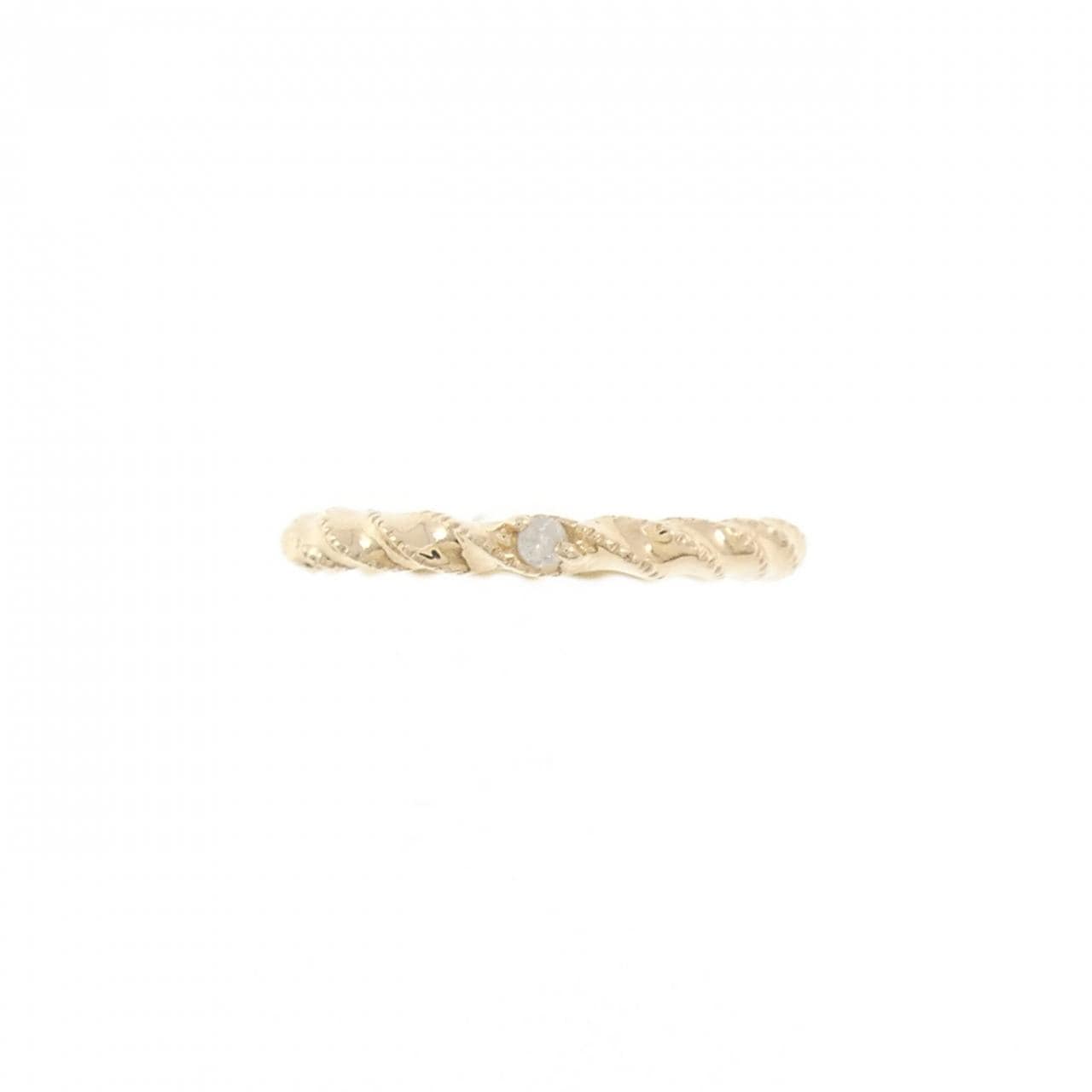 アガット ダイヤモンド ピンキーリング 0.01CT