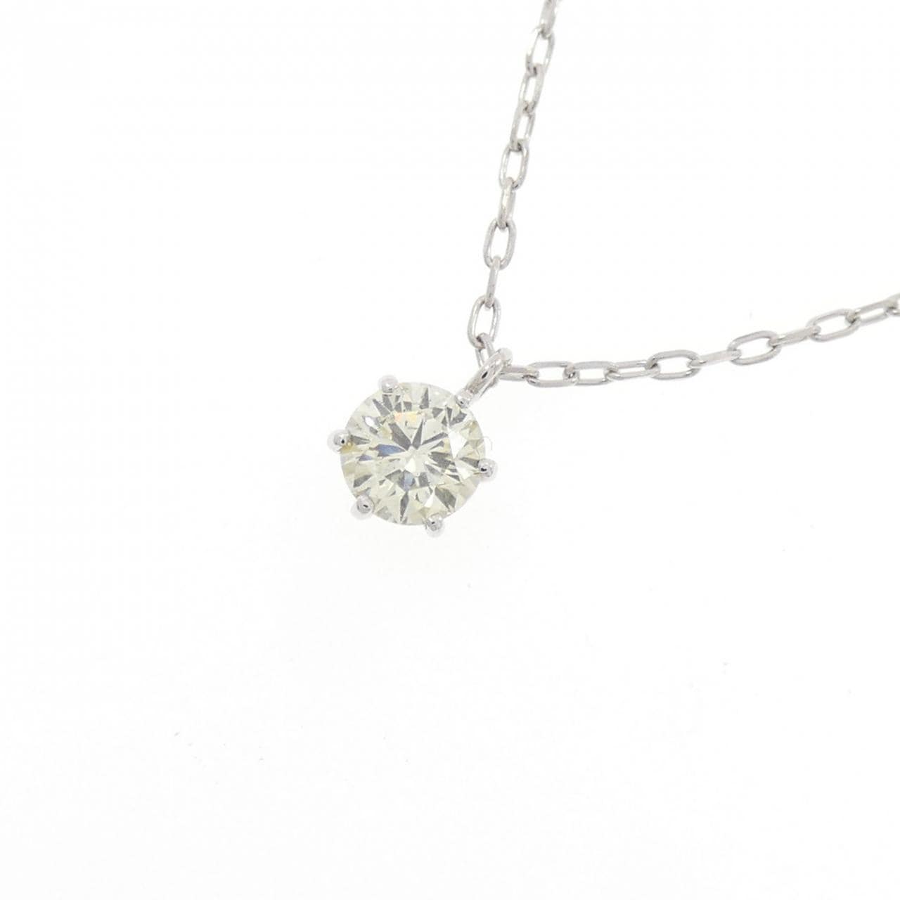 PT900/PT850 ソリティア ダイヤモンド ネックレス 0.32CT