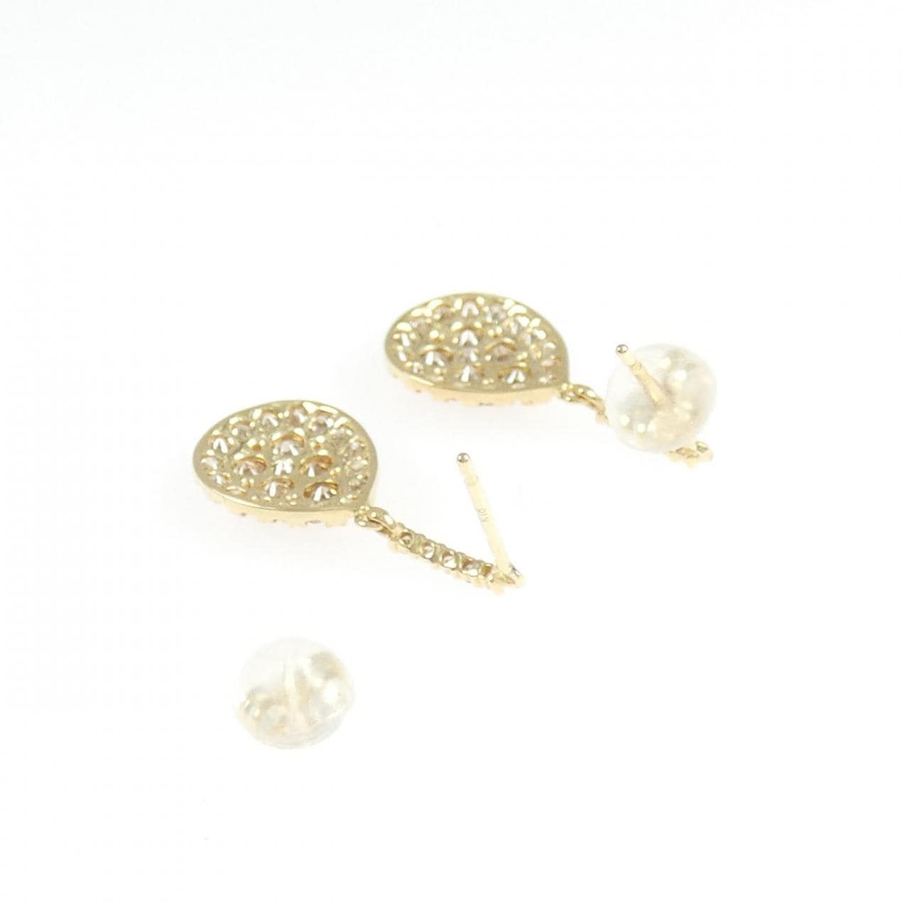 K18YG ダイヤモンド ピアス 1.00CT