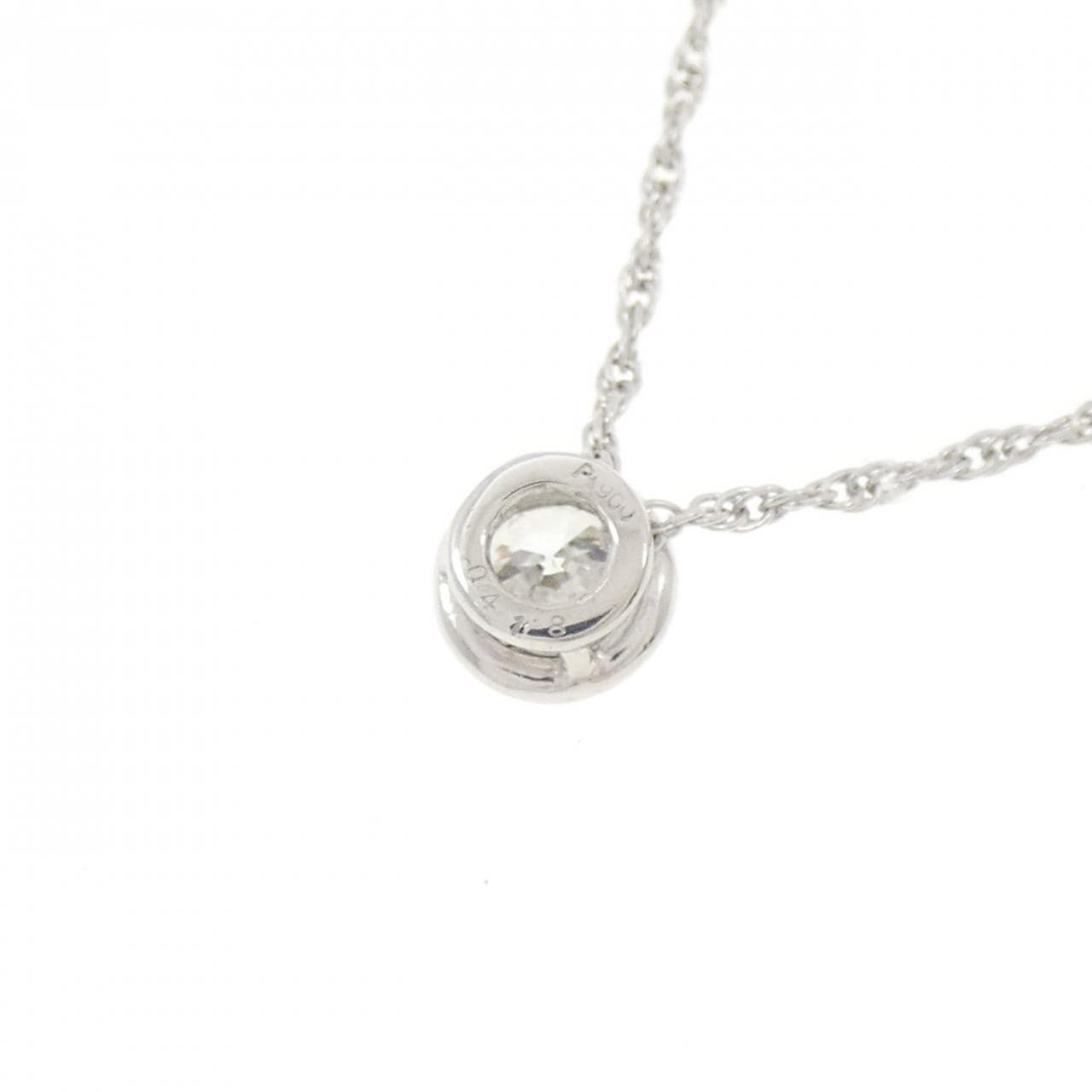 PT900/PT850 ソリティア ダイヤモンド ネックレス 0.418CT