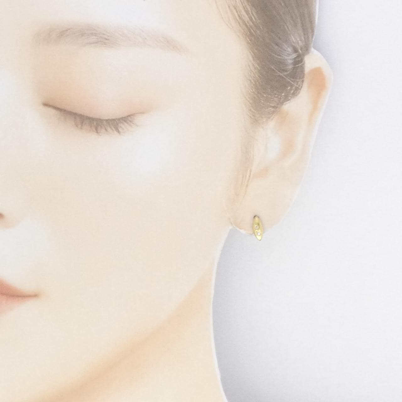 K18YG ダイヤモンド ピアス 0.06CT