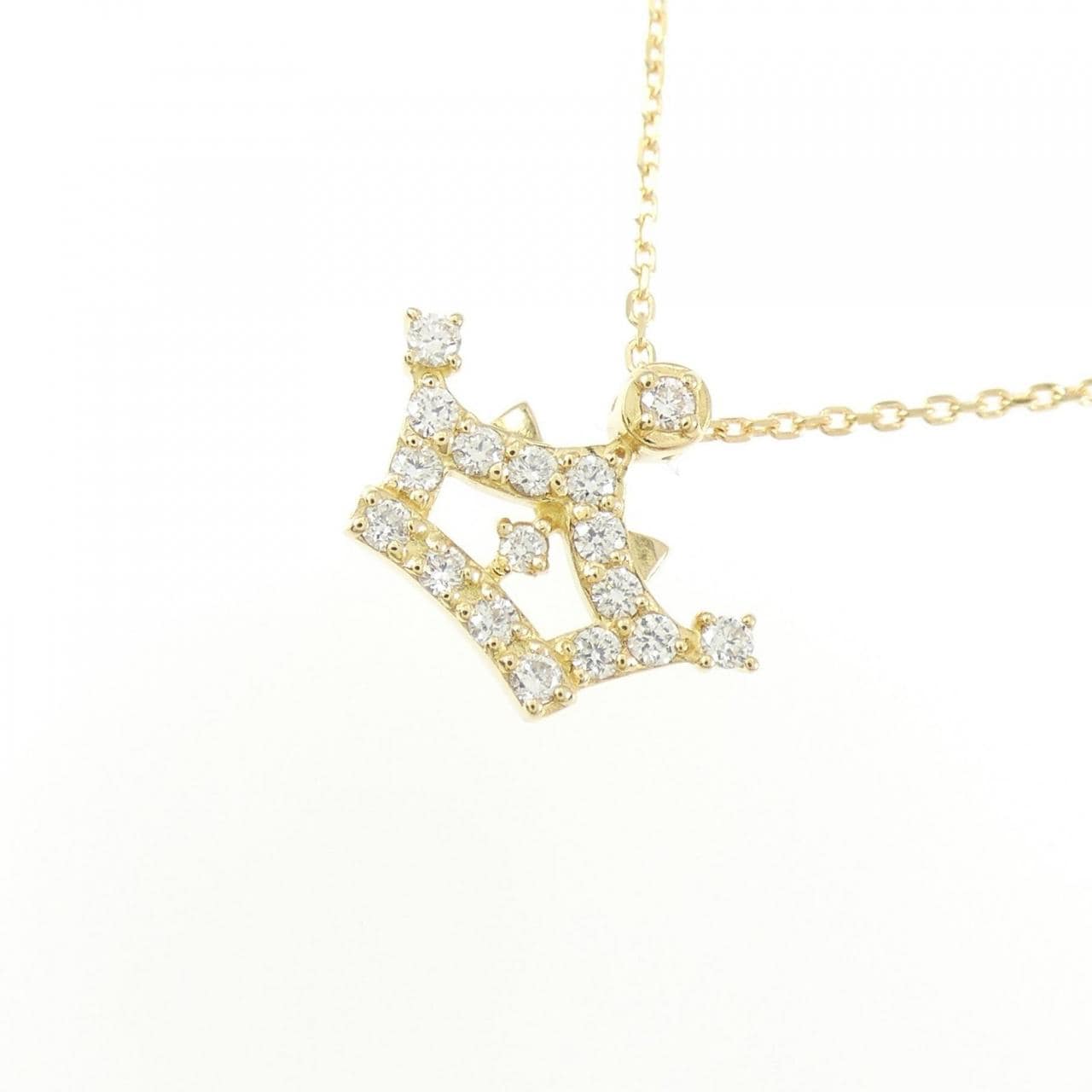 Sirena Azzurro Crown Diamond Necklace 0.12CT