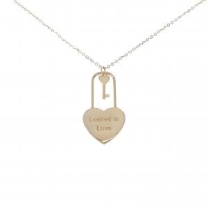 K18YG ハート×キー ネックレス