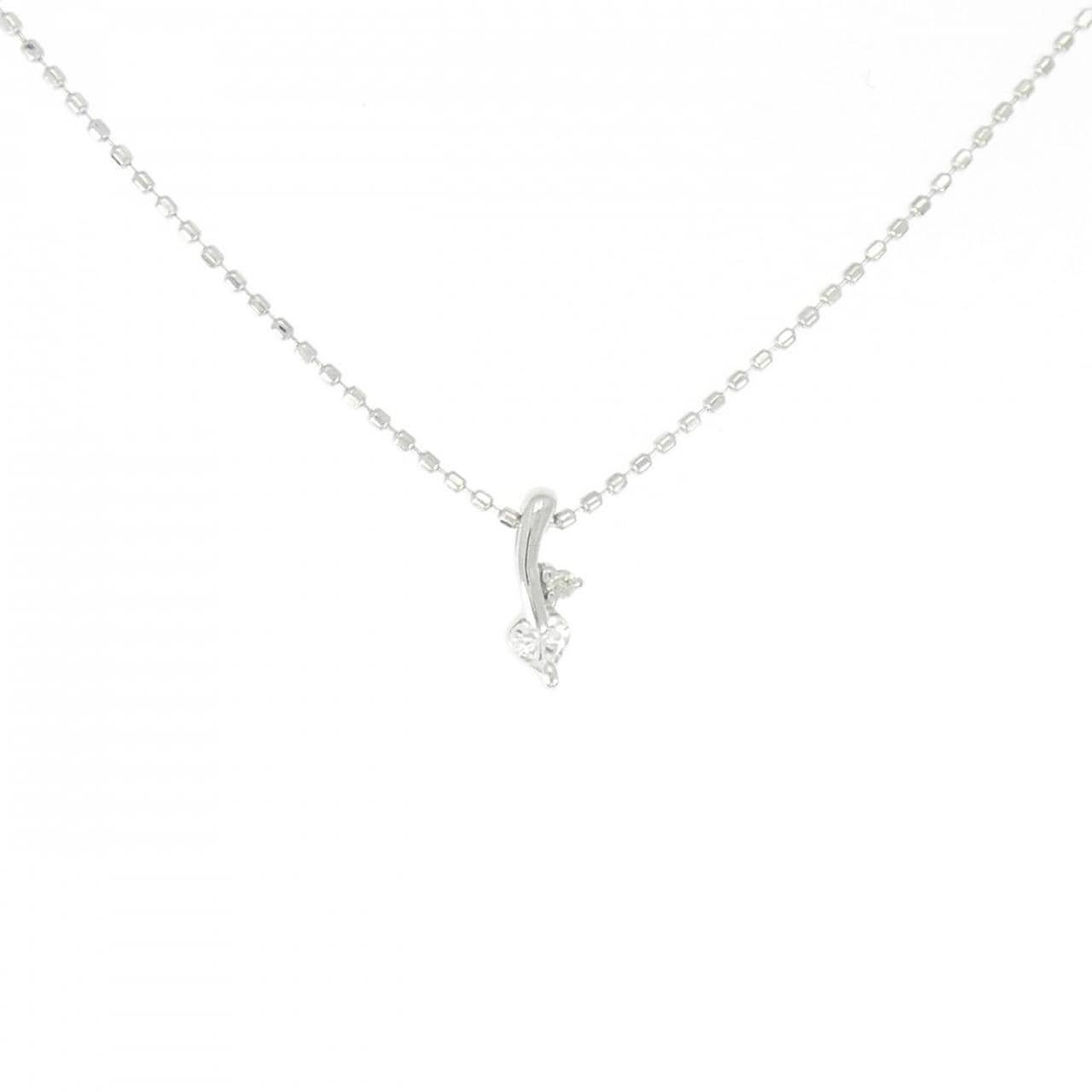 K18WG ダイヤモンド ネックレス 0.06CT
