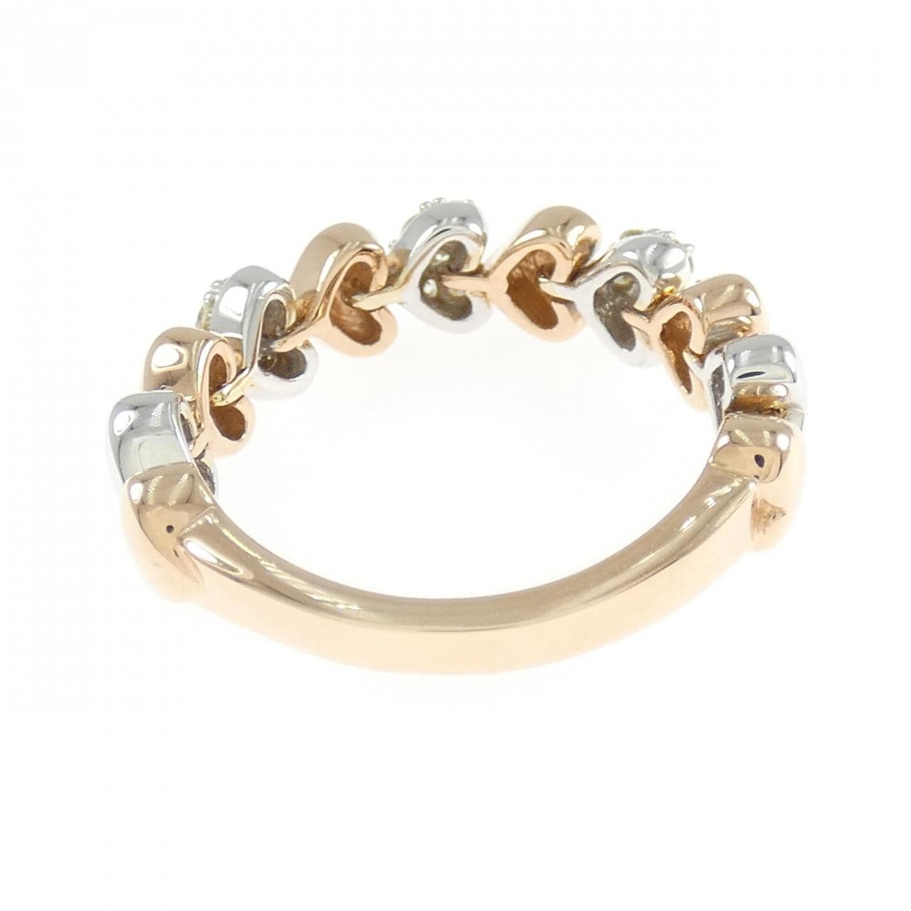 K18PG/K18WG ハート ダイヤモンド リング 0.25CT