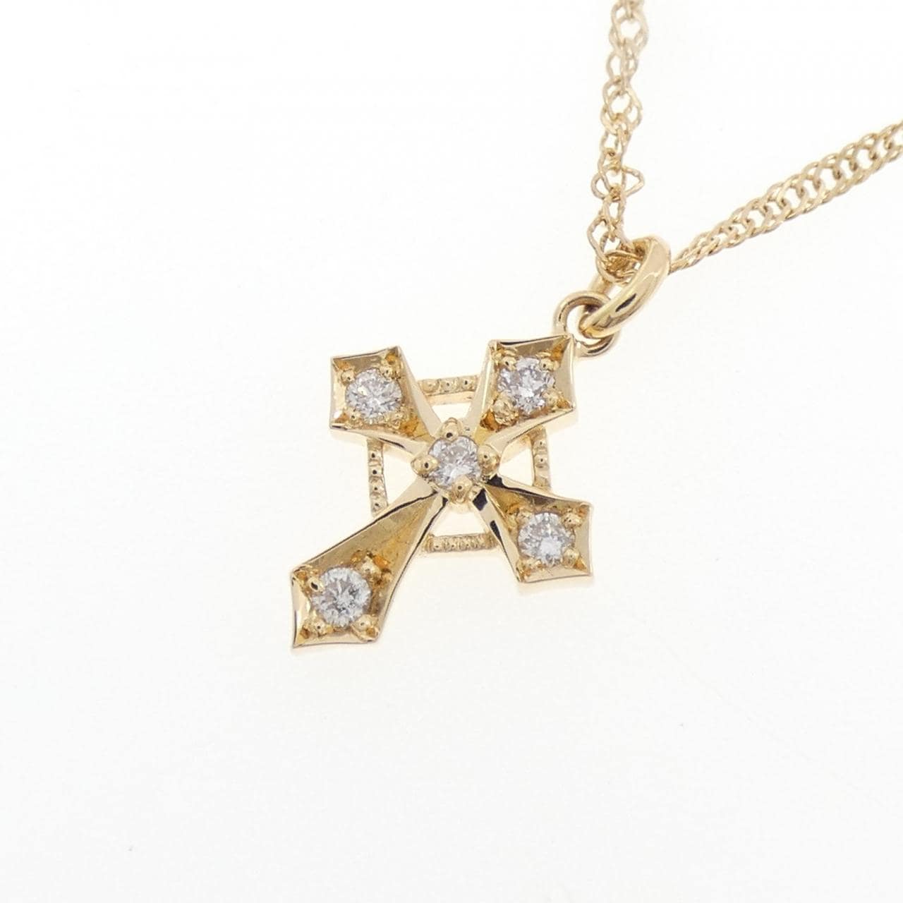 4゜C クロス ダイヤモンド ネックレス