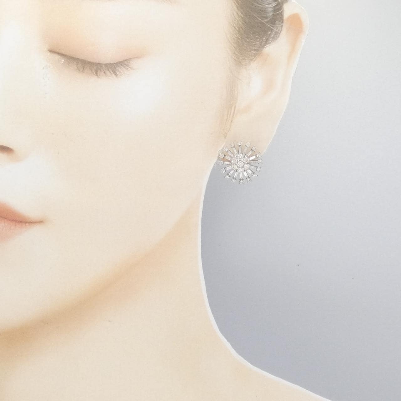 [BRAND NEW] PT900 Diamond Earrings 2.00CT